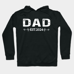 Dad Est 2024 New Dad Gift for Dad Anniversary Father Men Hoodie